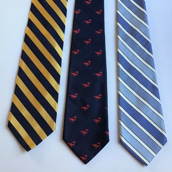 3 Façonnable 2 silk, 1 silk & cotton tie handmade in Italy 🇮🇹 - Picture 1 of 5